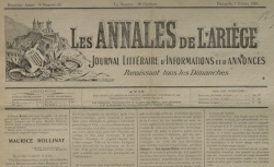 Accéder à la page "Le Moniteur de l'Ariège / Les Annales de l'Ariège (Foix)"