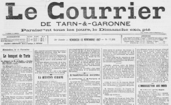 Accéder à la page "Le Courrier de Tarn-et-Garonne (Montauban)"