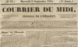 Accéder à la page "Le Courrier de l'Hérault / Courrier du Midi (Montpellier)"