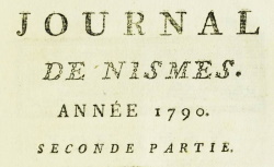 Accéder à la page "Journal de Nismes (Nîmes)"