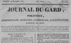 Accéder à la page "Journal du Gard (Nîmes)"