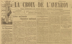Accéder à la page "La Croix de l'Aveyron, édition de Villefranche-de-Rouergue (Rodez)"