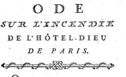 Accéder à la page "Ode sur l'incendie de l'Hôtel-Dieu de Paris - 1772"