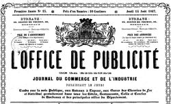 Accéder à la page "Office de publicité de la Gironde (L')"