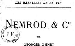 page de titre de Nemrod et Cie