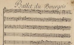 Le // Bourgois [sic] // Gentil-homme // Comédie-Ballet // Donné par Le Roy a toutte sa Cour // dans le chasteau de Chambord au Mois // D'octobre 1670