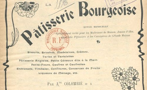 Accéder à la page "Pâtisserie bourgeoise (La)"