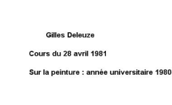 Sur la peinture. Cours de Gilles Deleuze (1981) - BnF - Gallica