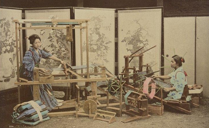 Femmes au métier à tisser. Japonais. Stilffried & Andersen. 1877-1878. SG WD-232 (RES). Vue 30