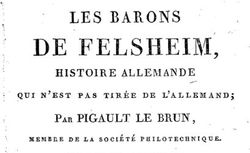 Accéder à la page "Les Hussards, ou les Barons de Felsheim (1798)"