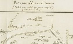 Plan de la ville de Paris...où les hospices sont indiqués