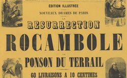 affiche Nouveaux drames de Paris - La Résurrection de Rocambole, 1870, vignettes par Gerlier