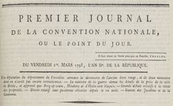 Accéder à la page "Premier journal de la Convention nationale, ou le Point du jour"