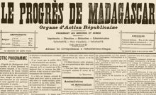 Accéder à la page "Progrès de Madagascar (Le)"