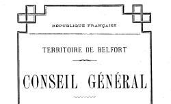 Accéder à la page "Rapport et délibérations du Conseil général du Haut-Rhin et du Territoire-de-Belfort"
