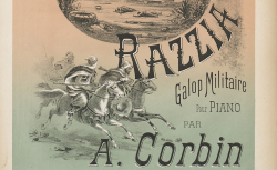 Accéder à la page "Razzia : galop militaire, partition éd. Margueritat, 1883"