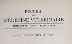 Recueil de médecine vétérinaire