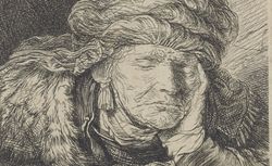 Vieille qui dort : estampe [Seul état connu], Rembrandt