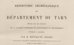 Accéder à la page "Répertoire archéologique du Tarn"