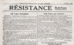 Accéder à la page "Résistance. Ile-de-France"