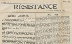 Accéder à la page "Résistance, le nouveau journal de Paris"