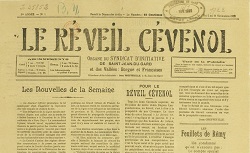 Le Réveil cévenol : Organe du Syndicat d'initiative de Saint-Jean-du-Gard et des vallées : Borgne et Française, novembre 1922