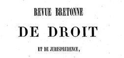 Accéder à la page "Revue bretonne de droit et de jurisprudence "