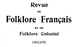 Revue de folklore français