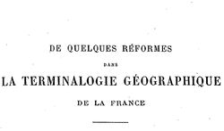 Accéder à la page "La terminologie géographie de la France"