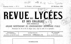 Accéder à la page "Revue des lycées et des collèges"