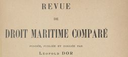 Accéder à la page "Revue de droit maritime comparé"