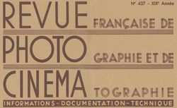 Accéder à la page "Revue française de photographie et de cinématographie (La)"