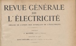 Accéder à la page "Revue générale de l'électricité"