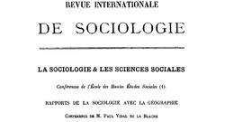 Accéder à la page "Rapport de la sociologie avec la géographie"