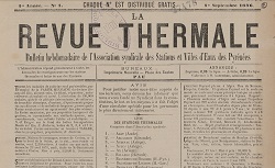 La Revue thermale : bulletin hebdomadaire de l'Association syndicale des stations et villes d'eaux des Pyrénées, septembre 1876