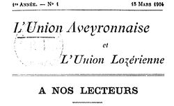 Accéder à la page "Revue de l'Union aveyronnaise et de l'Union lozérienne"