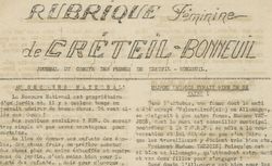 Accéder à la page "Rubrique féminine de Créteil-Bonneuil"