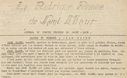 Accéder à la page "Rubrique féminine de Saint-Maur (La)"