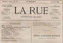 Accéder à la page "Rue (La. Directeur : Jules Vallès)"