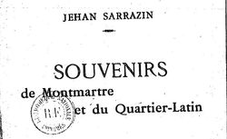 Accéder à la page "Souvenirs de Montmartre et du Quartier latin"
