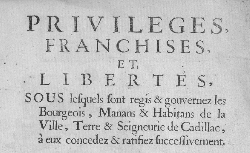 Accéder à la page "Documents de la Bibliothèque municipale de Bordeaux concernant la coutume de Guyenne"