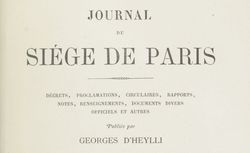 Accéder à la page "Journal du siège de Paris "