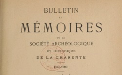Accéder à la page "Société archéologique et historique de la Charente (Angoulême)"