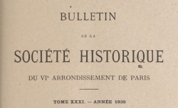 Accéder à la page "Société historique du 6e arrondissement de Paris"