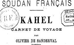 Accéder à la page "Soudan français : Kahel, carnet de voyage "