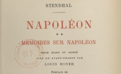 Accéder à la page "Stendhal, Mémoires sur Napoléon"