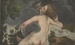 Gallerie royale des tableaux. , Io et Jupiter : estampe, Édouard Gautier-Dagoty ; d'après le Corrège