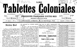 Accéder à la page "Tablettes coloniales  (Les)"