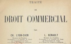 Accéder à la page "Thaller, Edmond-Eugène. Traité élémentaire de droit commercial, 4e édition"