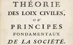 Accéder à la page "Linguet, Simon-Nicolas-Henri. Théorie des loix civiles, ou Principes fondamentaux de la société"